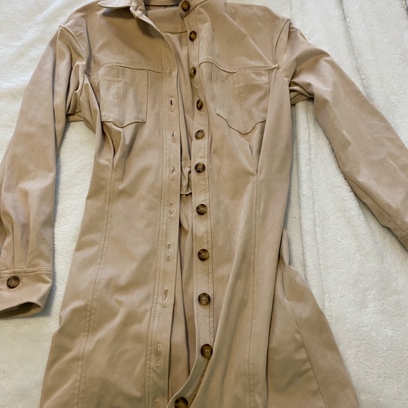 Zara Faux Suede Dress Stone - Picture 3 of 3